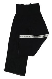 Černé pletené culottes kalhoty s proužky River Island
