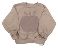 Starorůžová oversize mikina s jablkem George