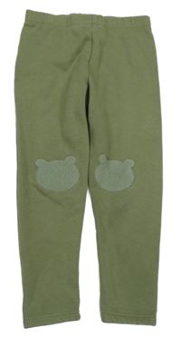 Khaki zateplené legíny s medvídky Next
