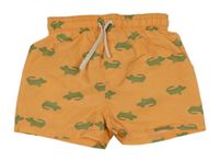Oranžové plážové kraťasy s krokodýly H&M
