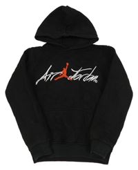 Černá mikina s výšivkou a kapucí Air Jordan