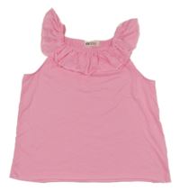 Růžový top s volánem H&M