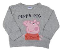 Šedá melírovaná mikina s Pepinou