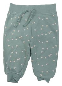 Zelené tepláky se srdíčky Primark