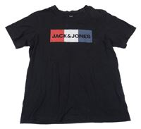 Černé tričko s logem Jack & Jones 
