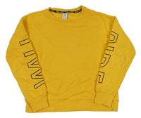 Žlutá mikina s nápisem na rukávech Lindex