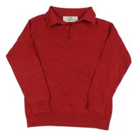 Červený svetr s límečkem H&M