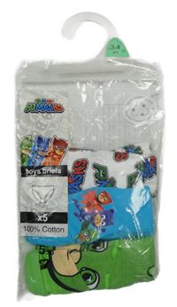 Nové - 3x - Tyrkysové + zelené + bílé slipy PJ Masks