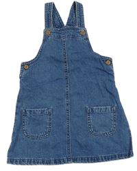 Modré riflové laclové šaty F&F