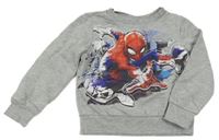 Šedá melírovaná mikina se Spidermanem Marvel