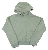 Světlezelená crop mikina s kapucí F&F
