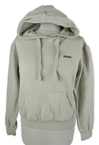 Dámská béžová mikina s logem NASA a kapucí H&M
