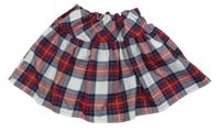 Modro-bílo-červená kostkovaná sukně H&M