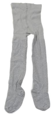 Šedo-stříbrné punčocháče H&M