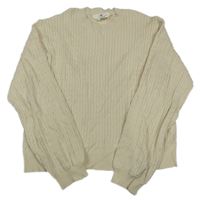 Béžový žebrovaný crop svetr H&M