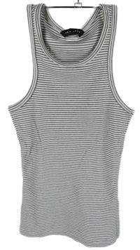 Dámský černo-bílý proužkovaný crop top New Look 