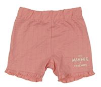 Růžové žebrované kraťasy s nápisem Primark