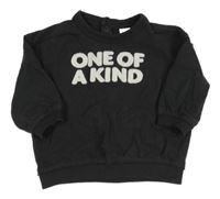 Antracitová mikina s nápisem H&M