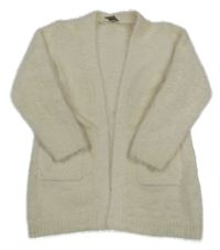 Smetanový chlupatý svetrový cardigan little kids