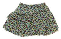Světlemodro-barevná květovaná síťovaná sukně Zara