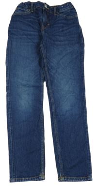 Tmavomodré slim fit rifle H&M
