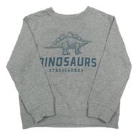Šedá mikina s dinosaurem
