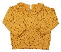 Žluto-černá lehká puntíkovaná mikina Matalan