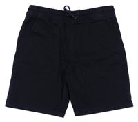 Černé teplákové riflové kraťasy Denim Co.