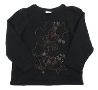 Černá mikina s Mickey Mousem Next