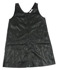 Černé koženkové šaty H&M