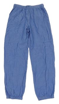 Modré lehké volné kalhoty H&M