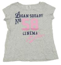 Světlešedé tričko s nápisem a číslem H&M