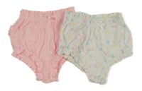 2x kalhotky na plenku - světlerůžové + bílé puntíkaté So Cute