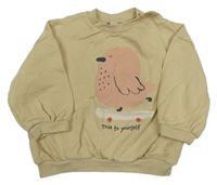 Béžová mikina s ptáčkem H&M