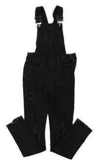 Černé laclové skinny rifle s prošoupáním New Look
