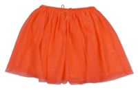 Neonově oranžová třpytivá tylová sukně H&M