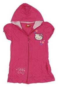 Tmavorůžové propínací tričko s Hello Kitty a kapucí Sanrio