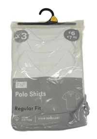 Nové - 3x - Bílé polo tričko F&F