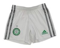 Bílé sportovní funkční kraťasy pruhy - Celtic Adidas