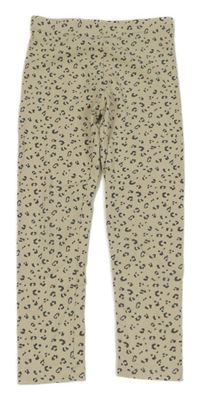 Béžovo-šedé legíny s leopardím vzorem H&M