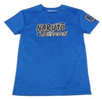 Cobaltově modrý sportovní dres s nápisem - NARUTO