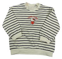 Smetanovo-černá pruhovaná mikina s Hello Kitty H&M