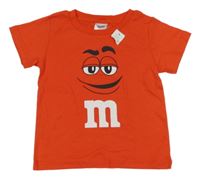 Nové - Červené tričko s potiskem - m&m