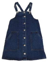 Tmavomodré riflové propínací laclové šaty Denim Co.