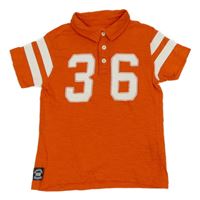 Oranžové polo tričko s číslem H&M