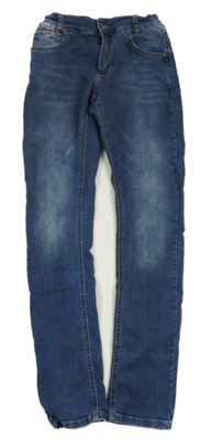 Modré skinny fit teplákové rifle BLUE EFFECT