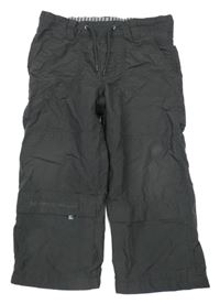 Tmavošedé šusťákové podšité kalhoty H&M