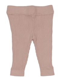 Světlerůžové žebrované pletené kalhoty Dunnes