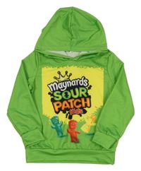 Světlezeleno-žlutá mikina s kapucí - Sourpatch Kids
