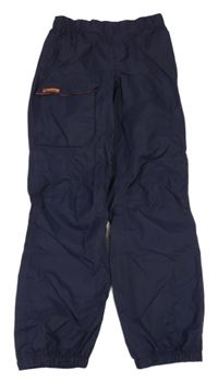 Tmavomodré šusťákové nepromokavé funkční kalhoty Tribord